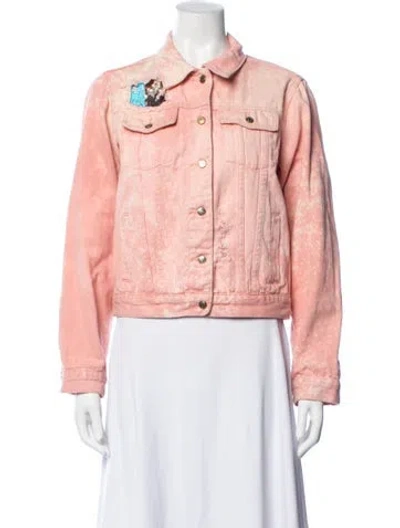 Pre-owned Loyd/ford Patterned Denim Jacket In Pink