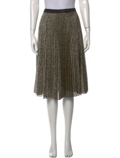 Pre-owned Loyd/ford Patterned Midi Length Skirt In Gold/metallic