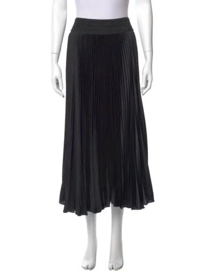 Pre-owned Loyd/ford Pleated Accents Midi Length Skirt In Black