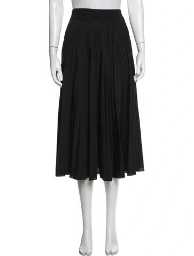 Pre-owned Loyd/ford Pleated Accents Midi Length Skirt In Black