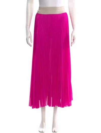 Pre-owned Loyd/ford Pleated Accents Midi Length Skirt In Multi