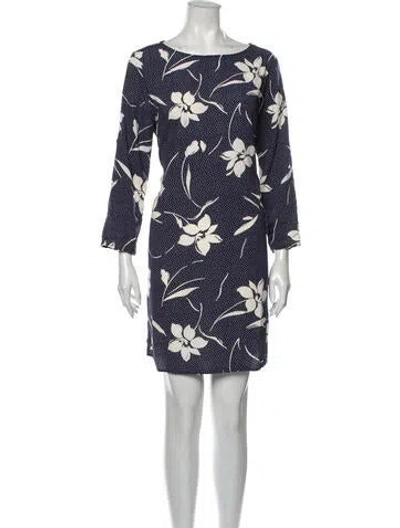 Pre-owned Loyd/ford Printed Mini Dress In Blue