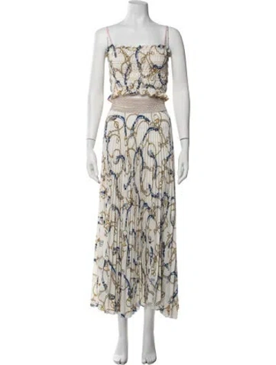 Pre-owned Loyd/ford Printed Skirt Set In Blue/neutrals
