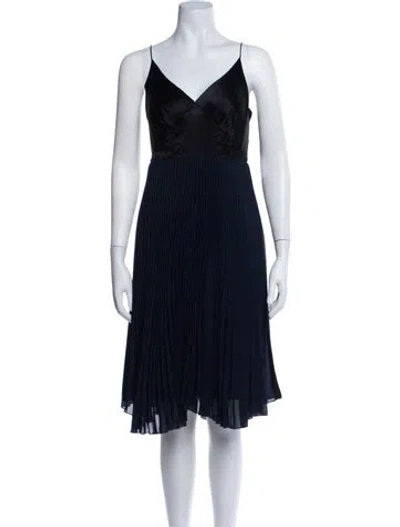 Pre-owned Loyd/ford Silk Midi Length Dress In Blue