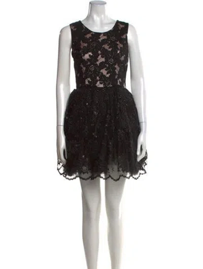 Pre-owned Loyd/ford Silk Mini Dress W/ Tags In Black