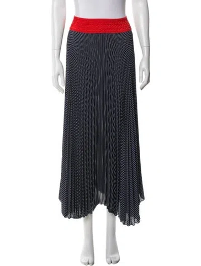 Pre-owned Loyd/ford Striped Midi Length Skirt In Blue