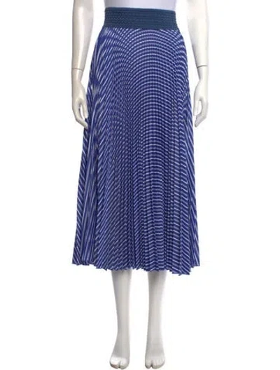 Pre-owned Loyd/ford Striped Midi Length Skirt In Blue