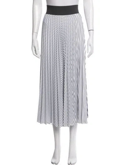 Pre-owned Loyd/ford Striped Midi Length Skirt In White