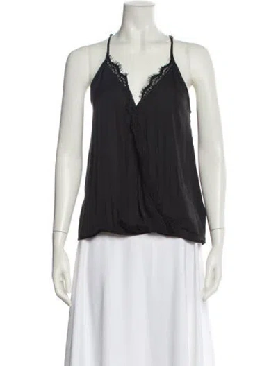 Pre-owned Loyd/ford V-neck Sleeveless Blouse In Black