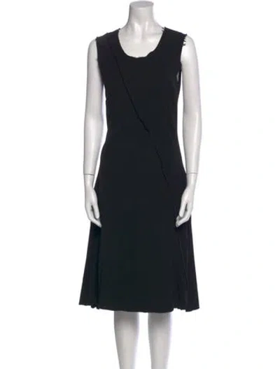 Pre-owned Loyd/ford Wool Midi Length Dress In Black