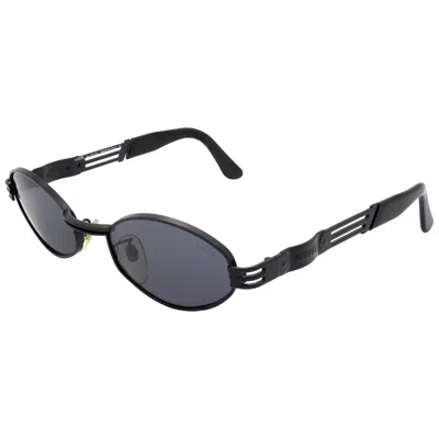 Pre-owned Lozza Black Hexagonal Sunglasses, Made In Italy In The 80s