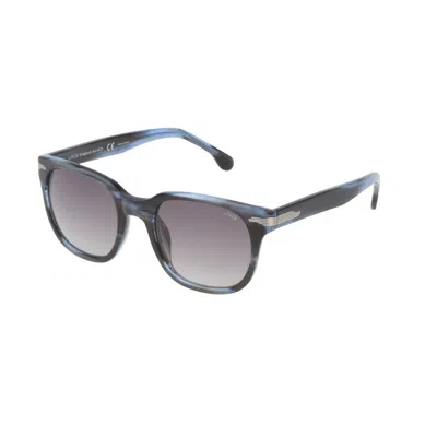 Lozza Blue Acetate Sunglasses In Gray