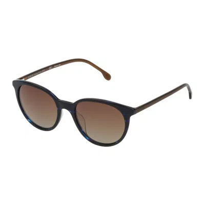 Lozza Blue Acetate Sunglasses In Black