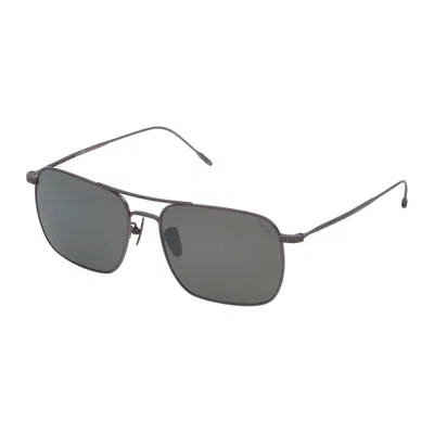Lozza Brown Metal Sunglasses In Gray
