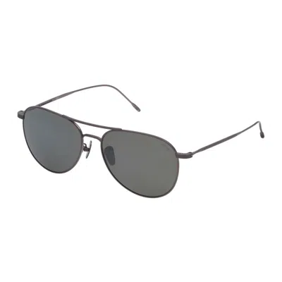 Lozza Brown Metal Sunglasses In Gray