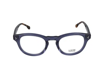 Lozza Eyeglasses In Shiny Transparent Blue