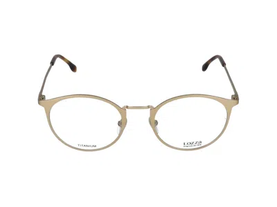 Lozza Eyeglasses  Vl2341 08l7 Shiny Grey Gold 51/21/145 In Brown