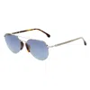 Lozza Gray Metal Sunglasses In Blue