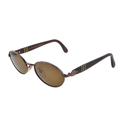 Pre-owned Lozza Italian Vintage Sunglasses By , 80s Designer Oval Sunglasses [never Worn] In Brown