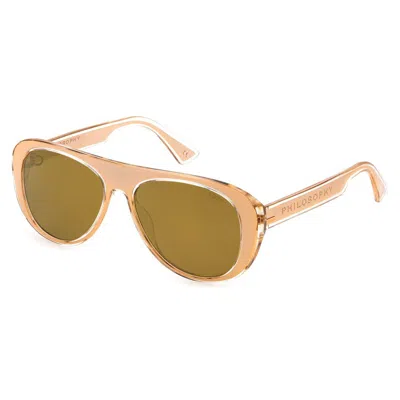 Lozza Transparent Acetate Sunglasses In Yellow