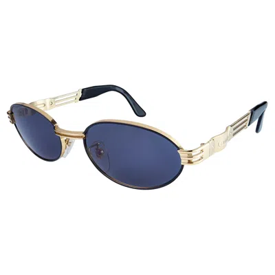 Pre-owned Lozza Oval Vintage Sunglasses 80s In Purple