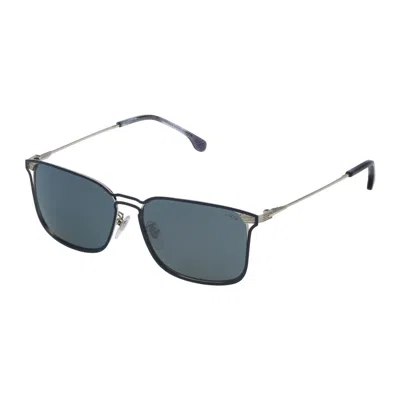 Lozza Silver Metal Sunglasses In Gray