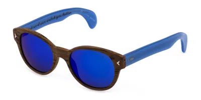 Lozza Sl1913 Ancb Women's Sunglasses Brown Size 50