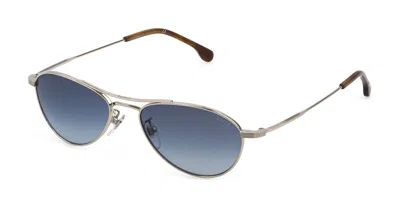 Lozza Sl2400 579x Occhiali Da Sole Argentati Per Uomo In Silver