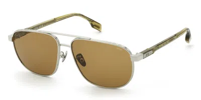Lozza Sl2454m Crescendo 2 579k Men's Sunglasses Silver Size 63 In Green