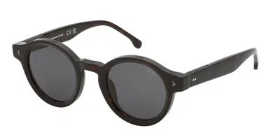 Lozza Sl4339 Sanremo 7 721y Men's Sunglasses Tortoiseshell Size 48 In Brown