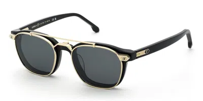Lozza Ul4418 Luis Figo With Clip-on 700p Men's Glasses Black Size 52 - Free Lenses - Blue Light Block Avai In Multi