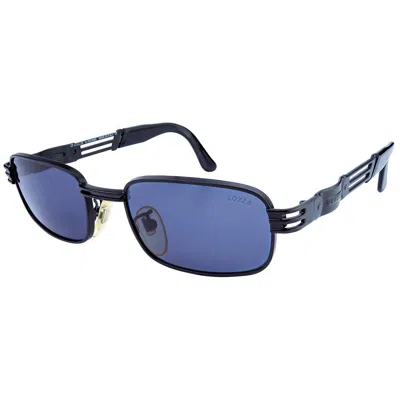 Pre-owned Lozza Vintage Sunglasses By , 80s Black Rectangular Designer Sunglasses [unworn]