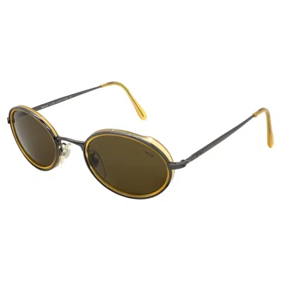 Pre-owned Lozza Vintage Sunglasses By  Made In Italy. Oval 80s Sunglasses In Brown