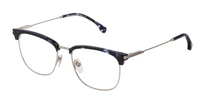 Lozza Vl2333 0579 Men's Glasses Silver Size 52 - Free Lenses - Blue Light Block Available