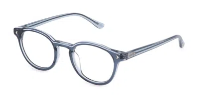 Lozza Vl4293 0d87 Men's Glasses Blue Size 47 - Free Lenses - Blue Light Block Available