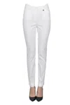 L.p. Cotton Cigarette Trousers In White