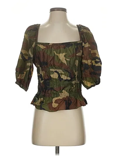 Pre-owned Lpa 3/4 Sleeve Blouse In Green