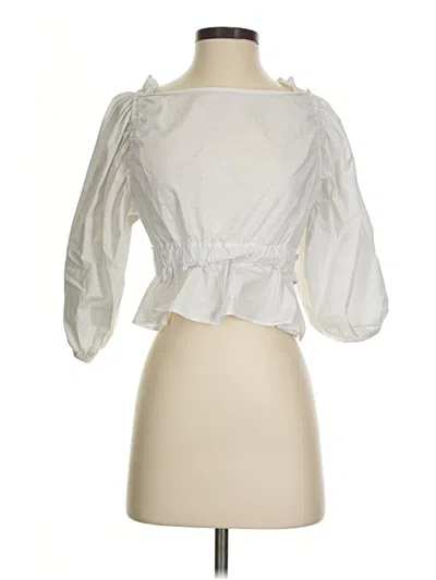 Pre-owned Lpa 3/4 Sleeve Blouse In White