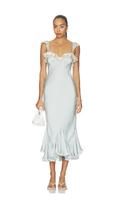 Lpa Addison Midi Dress In Blue