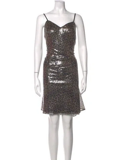 Pre-owned Lpa Animal Print Mini Dress In Multicolor