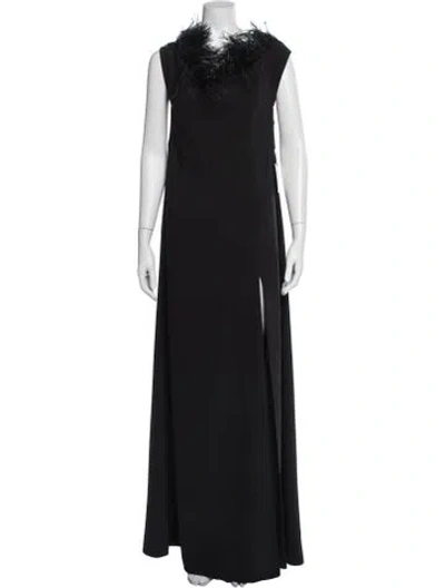 Pre-owned Lpa Asymmetrical Long Dress In Black