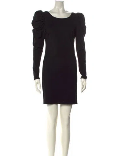 Pre-owned Lpa Bateau Neckline Mini Dress In Black