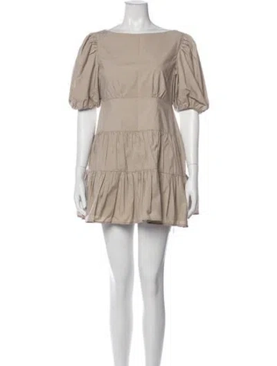 Pre-owned Lpa Bateau Neckline Mini Dress In Purple