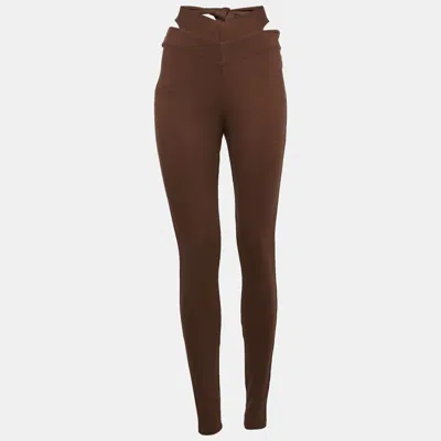 Lpa Brown Jersey Tie-up Waist Trousers