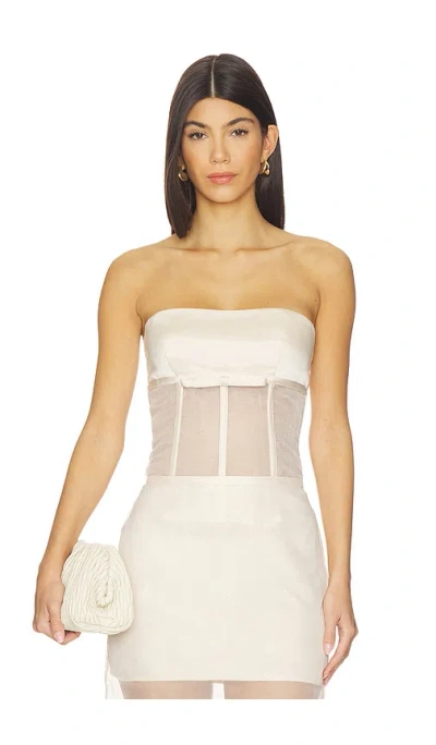 Lpa Cara Strapless Corset In White