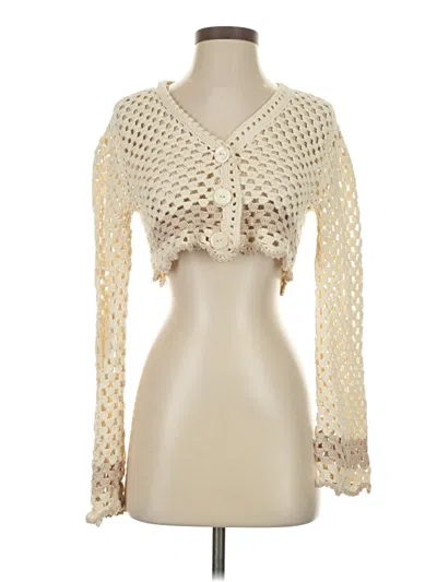 Pre-owned Lpa Cardigan Sweater In White