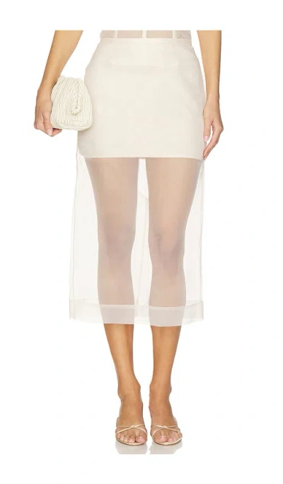 Lpa Carlea Midi Skirt In White