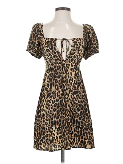 Pre-owned Lpa Casual Dress In Brown