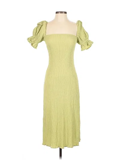 Pre-owned Lpa Casual Dress In Green