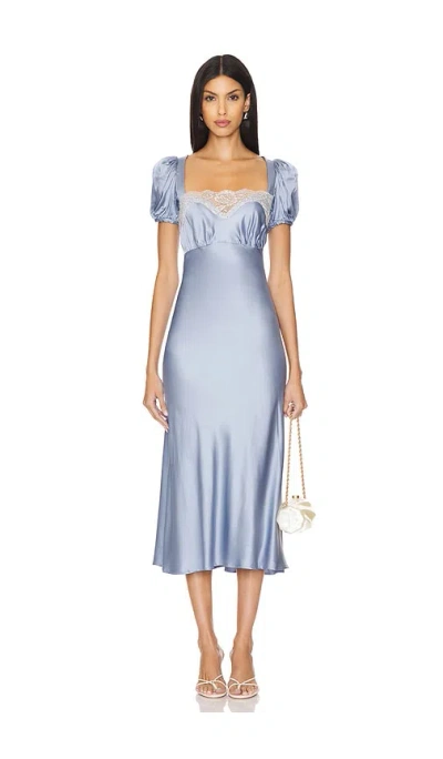 Lpa Celeste Midi Dress In Blue